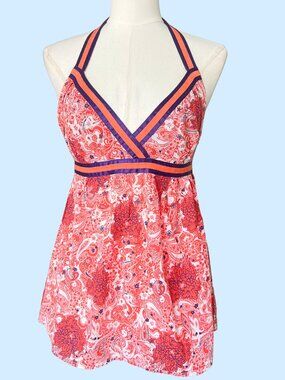 Vintage Y2K Guess Paisley Halter Babydoll Top